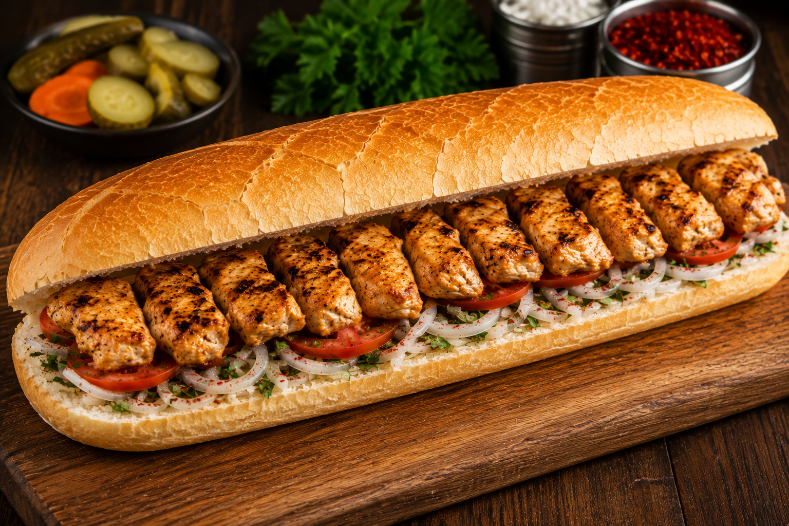 Tüm Ekmek Tavuk Şiş